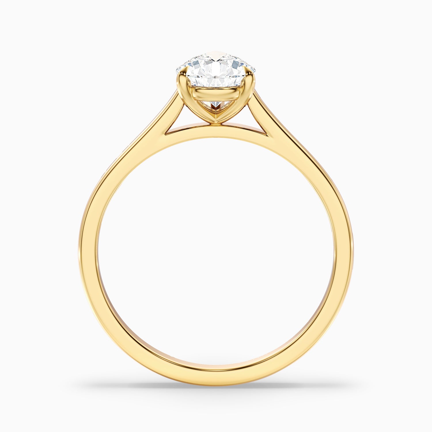 Avi 4.5 Carat Pear Shaped Solitaire Moissanite Diamond Ring in Platinum