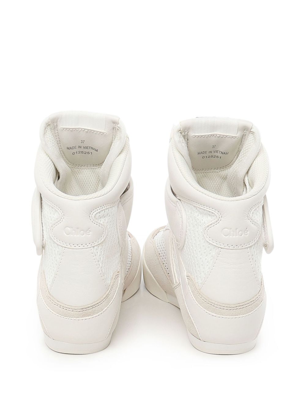Chloe Women Mesh And Suede Kick High-Top Sneakers by Luosophy