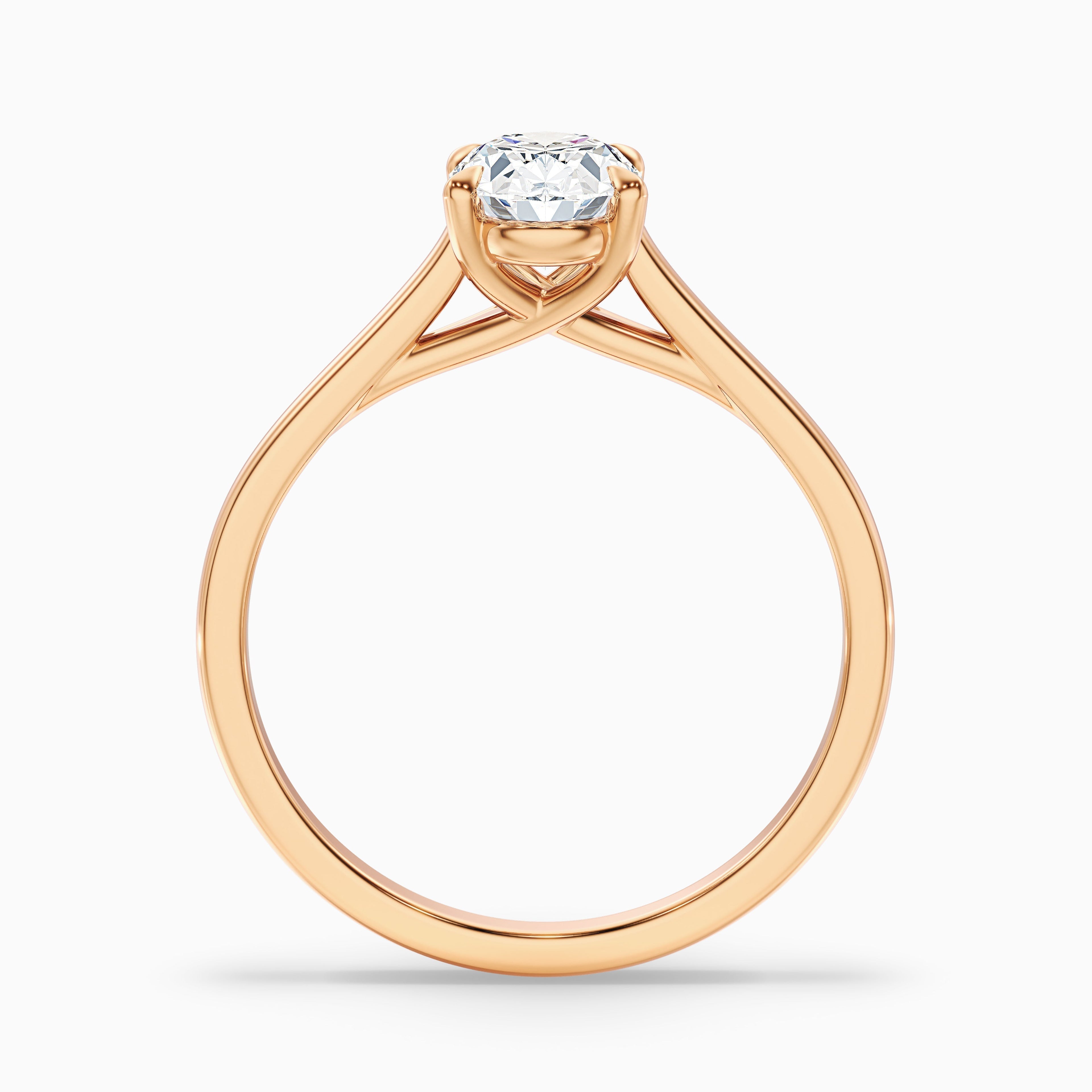 Aria 4.5 Carat Oval Solitaire Moissanite Diamond Ring in Platinum
