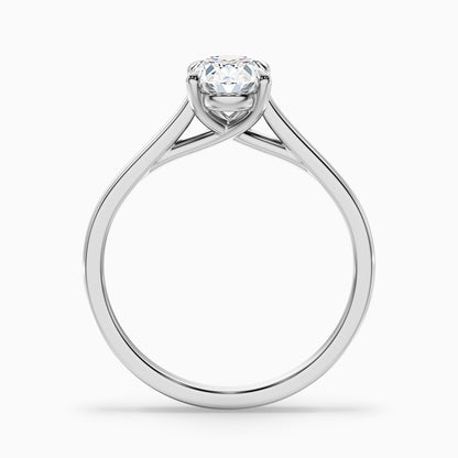 Aria 4.5 Carat Oval Solitaire Moissanite Diamond Ring in 925 Sterling Silver