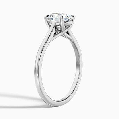 Cindy 1.5 Carat Oval Solitaire Lab Grown Engagement Ring in 10k Rose Gold