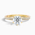 Claudia 4.5 Carat Round Side Stone Pave Lab Grown Diamond Ring in 18k Yellow Gold  DestGlow