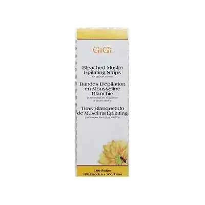 Gigi Bleached Muslin Epilating Strips Small (1.75 x 4.5) 100 Strips - 16 Oz