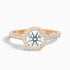 Dallas 2.5 Carat Round Halo Pave Lab Grown Diamond Ring in 18k Rose Gold  DestGlow
