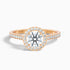 Dallas 3 Carat Round Halo Pave Lab Grown Diamond Ring in 10k Rose Gold  DestGlow