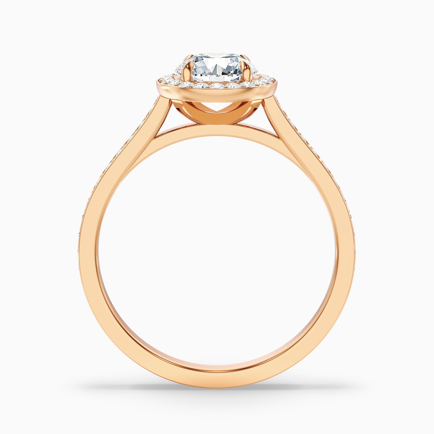 Dallas 5 Carat Round Halo Pave Lab Grown Diamond Ring in 925 Sterling Silver