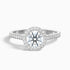 Dallas 3.5 Carat Round Halo Pave Lab Grown Diamond Ring in 14k White Gold  DestGlow