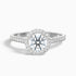Dallas 1 Carat Round Halo Pave Lab Grown Diamond Ring in 14k White Gold  DestGlow
