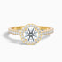 Dallas 4.5 Carat Round Halo Pave Lab Grown Diamond Ring in 14k Yellow Gold  DestGlow