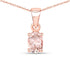 0.70 Carat Genuine Morganite .925 Sterling Silver Pendant  DestGlow
