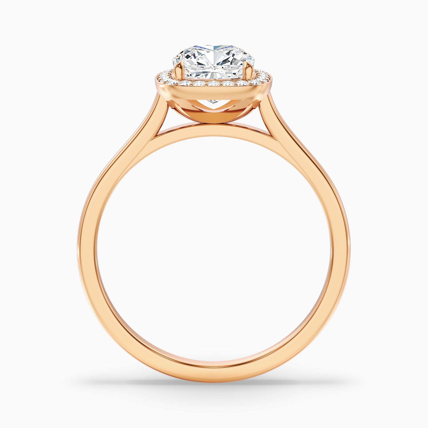Dina 1 Carat Cushion Cut Halo Lab Grown Diamond Ring in 14k Yellow Gold  DestGlow