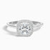Dina 5 Carat Cushion Cut Halo Lab Grown Diamond Ring in 10k White Gold  DestGlow