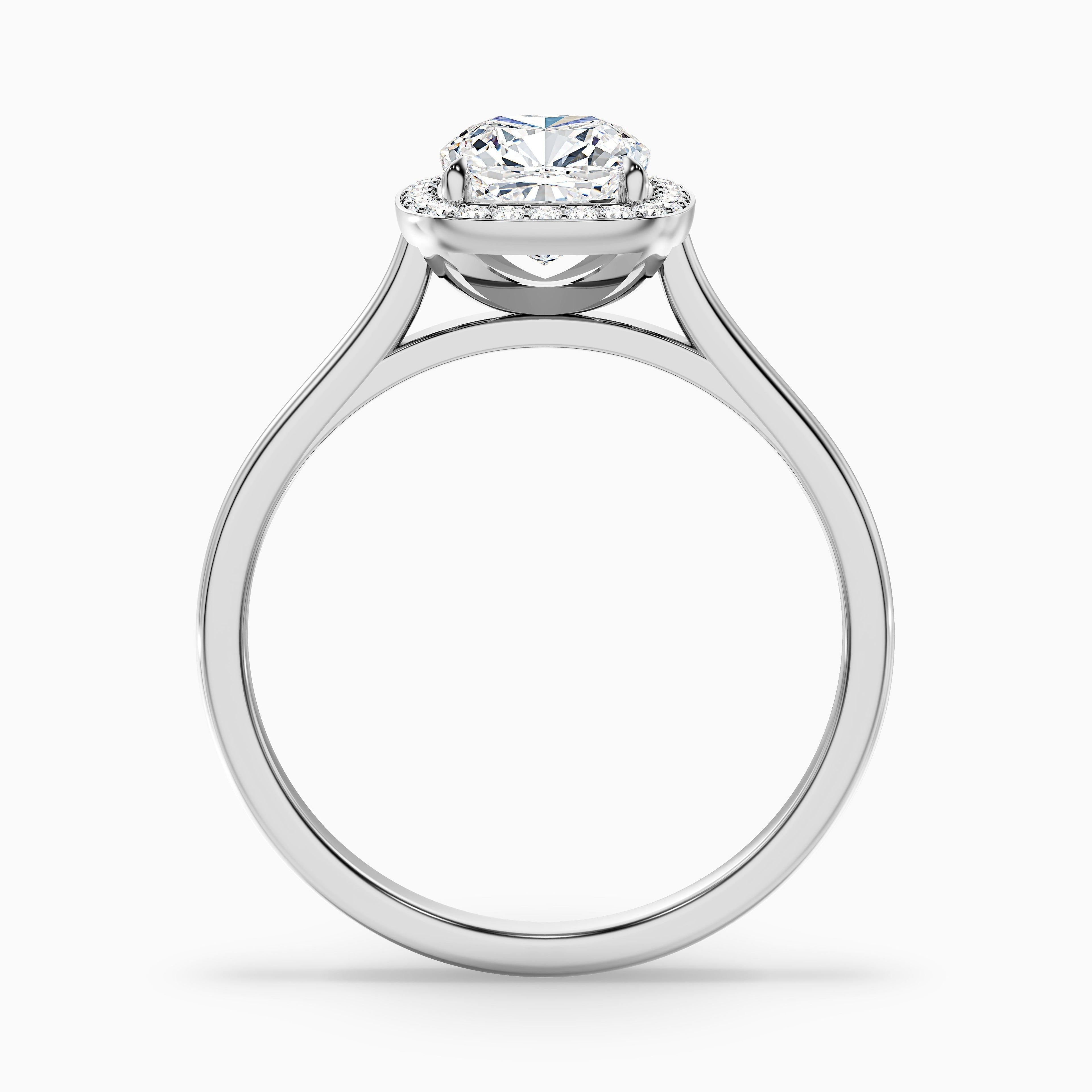Dina 2.5 Carat Cushion Cut Halo Lab Grown Diamond Ring in 10k Rose Gold  DestGlow