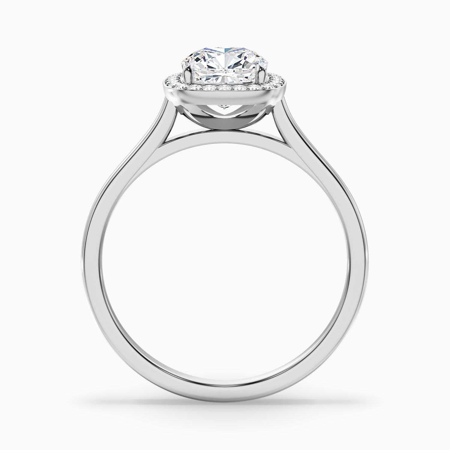 Jeri 4.5 Carat Cushion Cut Halo Moissanite Engagement Ring in 18k Rose Gold
