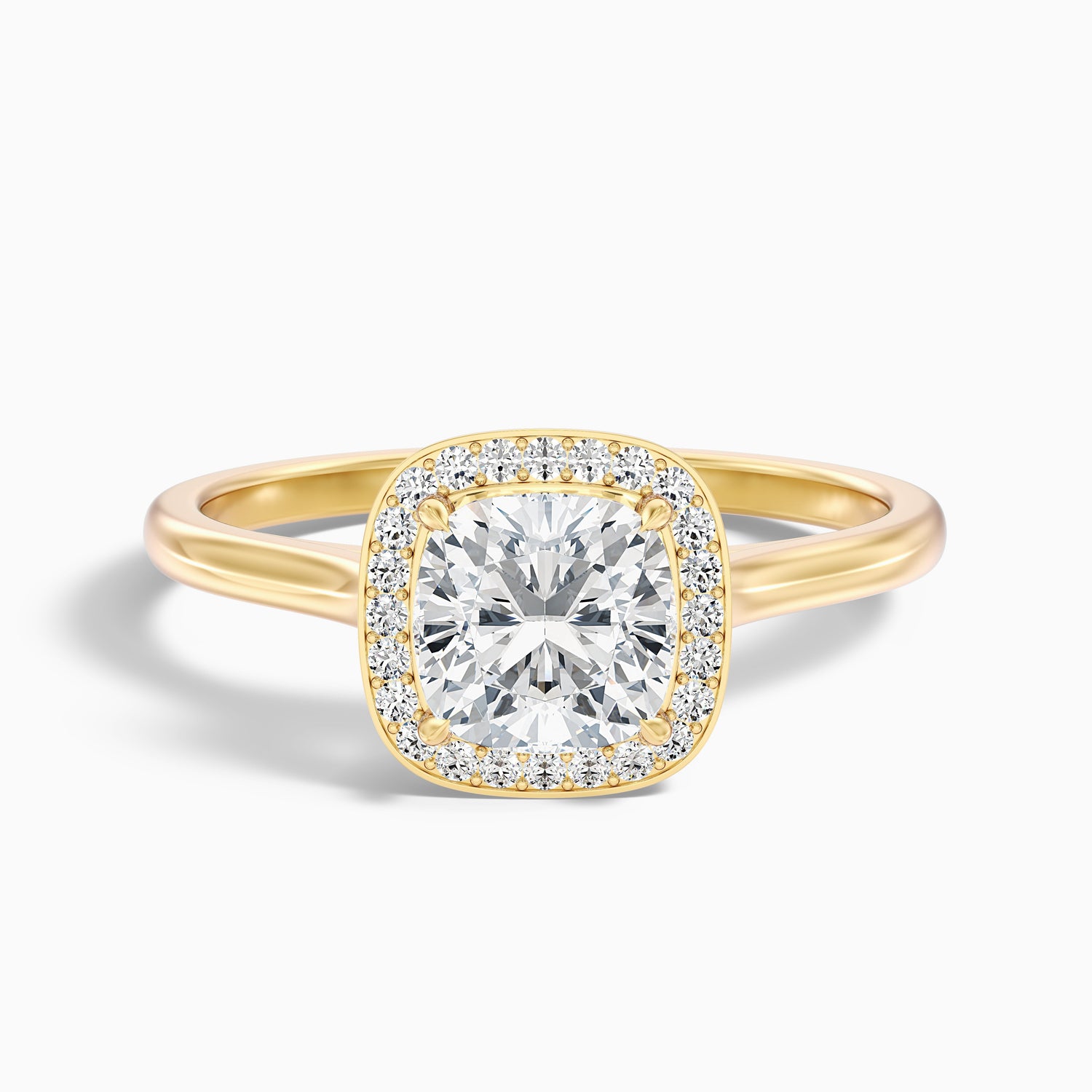 Jeri 1.5 Carat Cushion Cut Halo Moissanite Engagement Ring in 14k Rose Gold  DestGlow