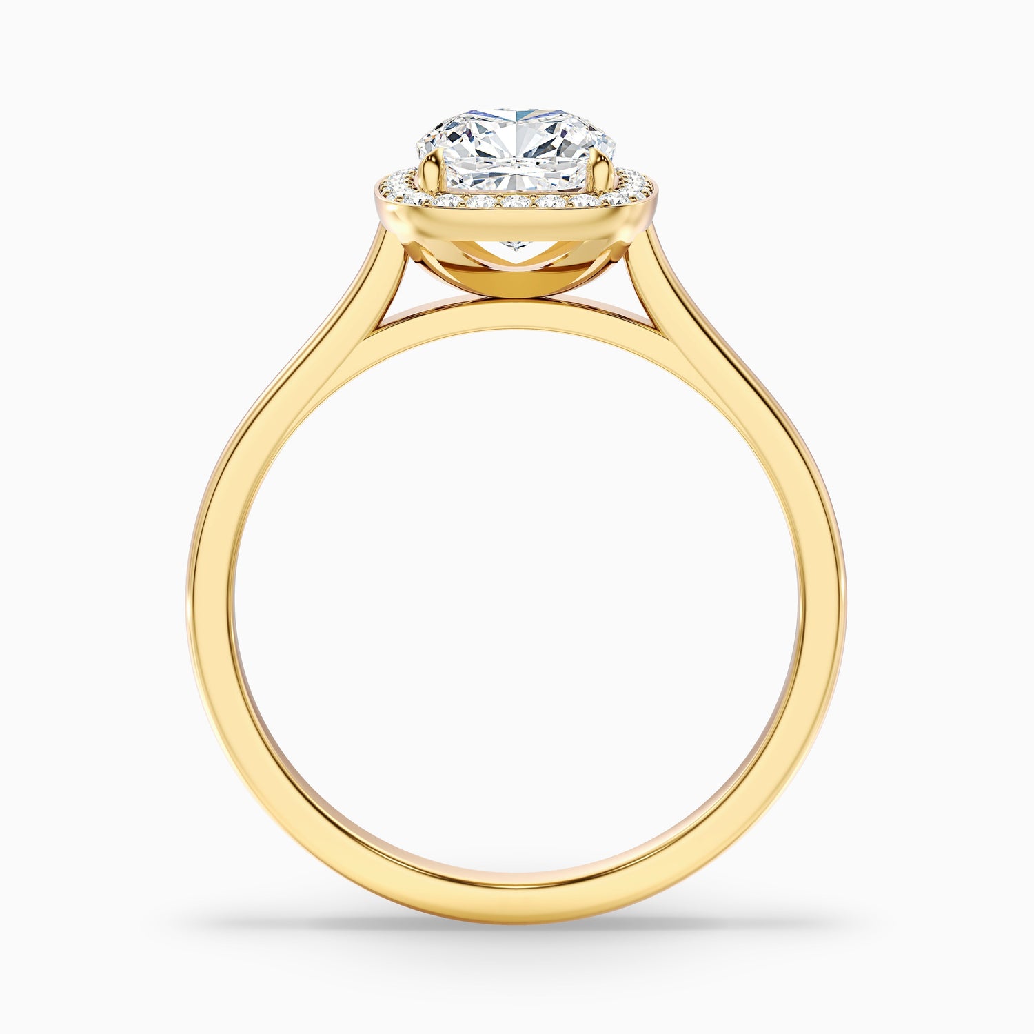Jeri 2.5 Carat Cushion Cut Halo Moissanite Engagement Ring in 925 Sterling Silver