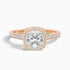 Fiona 3.5 Carat Cushion Cut Halo Pave Lab Grown Diamond Ring in 18k Rose Gold  DestGlow