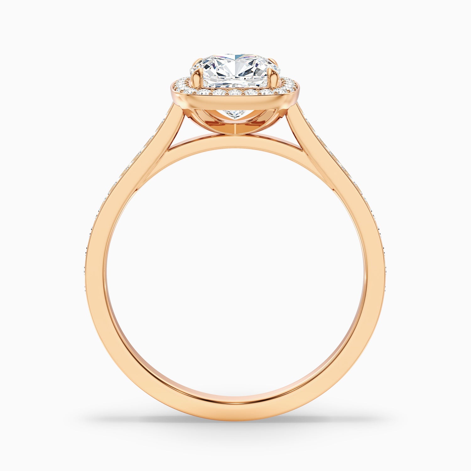 Kelly 4 Carat Cushion Cut Halo Pave Moissanite Engagement Ring in 925 Sterling Silver