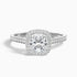 Fiona 4.5 Carat Cushion Cut Halo Pave Lab Grown Diamond Ring in 14k White Gold  DestGlow