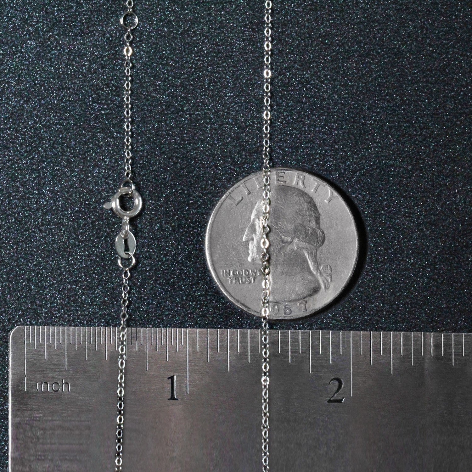 Double Extendable Piatto Chain in 14k White Gold (1.2mm) by Bids.com