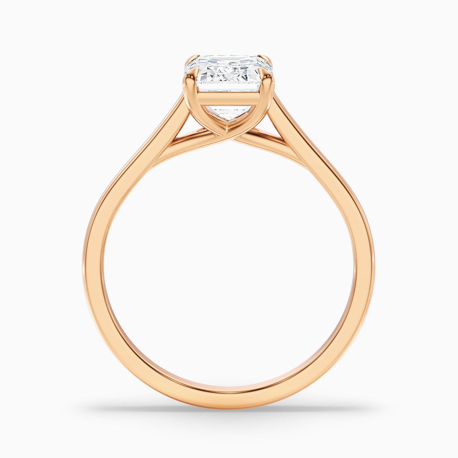 Hana 5 Carat Emerald Cut Solitaire Lab Grown Diamond Ring in 18k White Gold