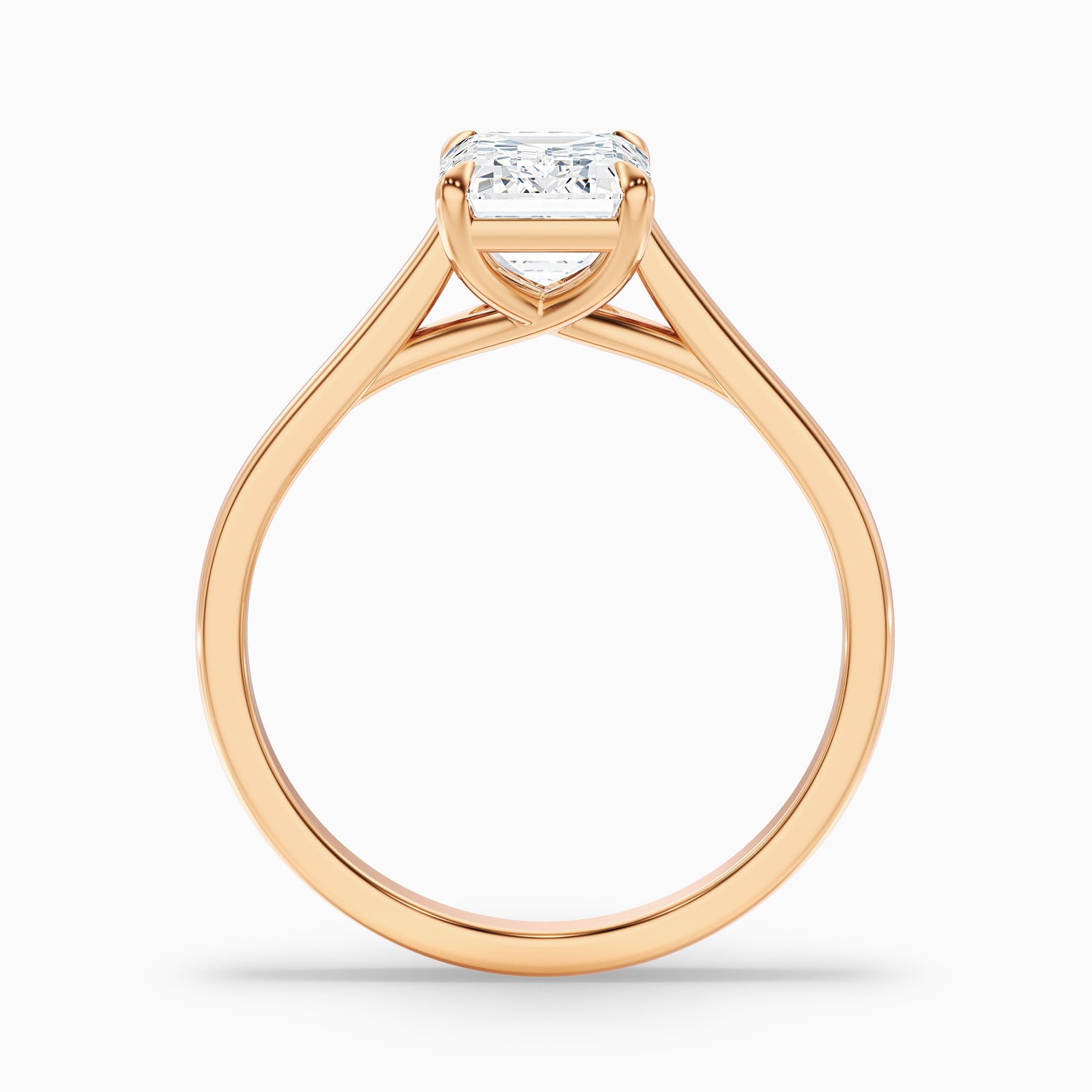 Hana 1 Carat Emerald Cut Solitaire Lab Grown Diamond Ring in 925 Sterling Silver
