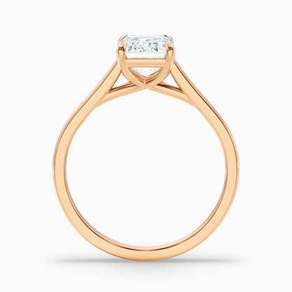 Hana 1 Carat Emerald Cut Solitaire Lab Grown Diamond Ring in 925 Sterling Silver
