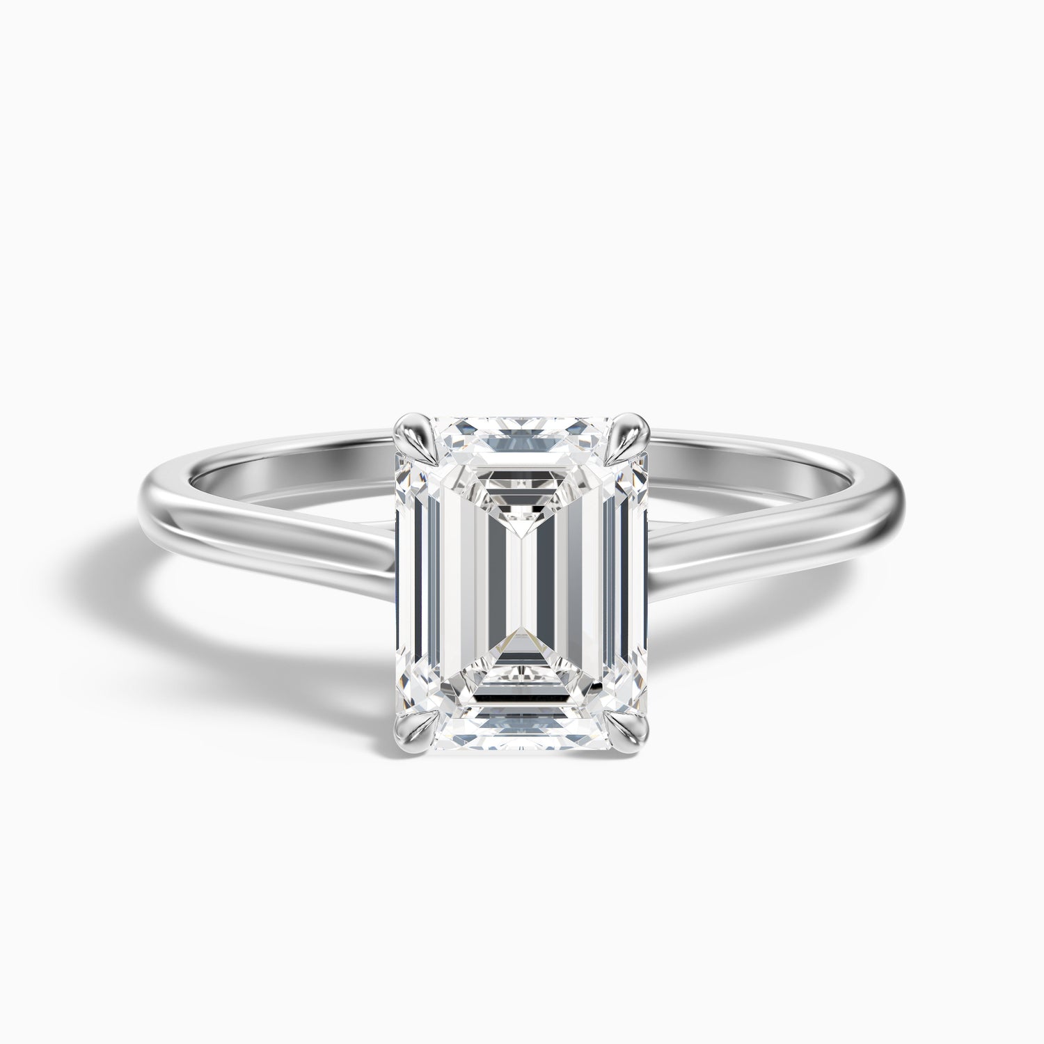 Hana 1.5 Carat Emerald Cut Solitaire Lab Grown Diamond Ring in 10k Rose Gold