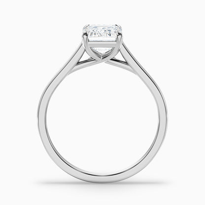 Hana 4 Carat Emerald Cut Solitaire Lab Grown Diamond Ring in 10k Yellow Gold