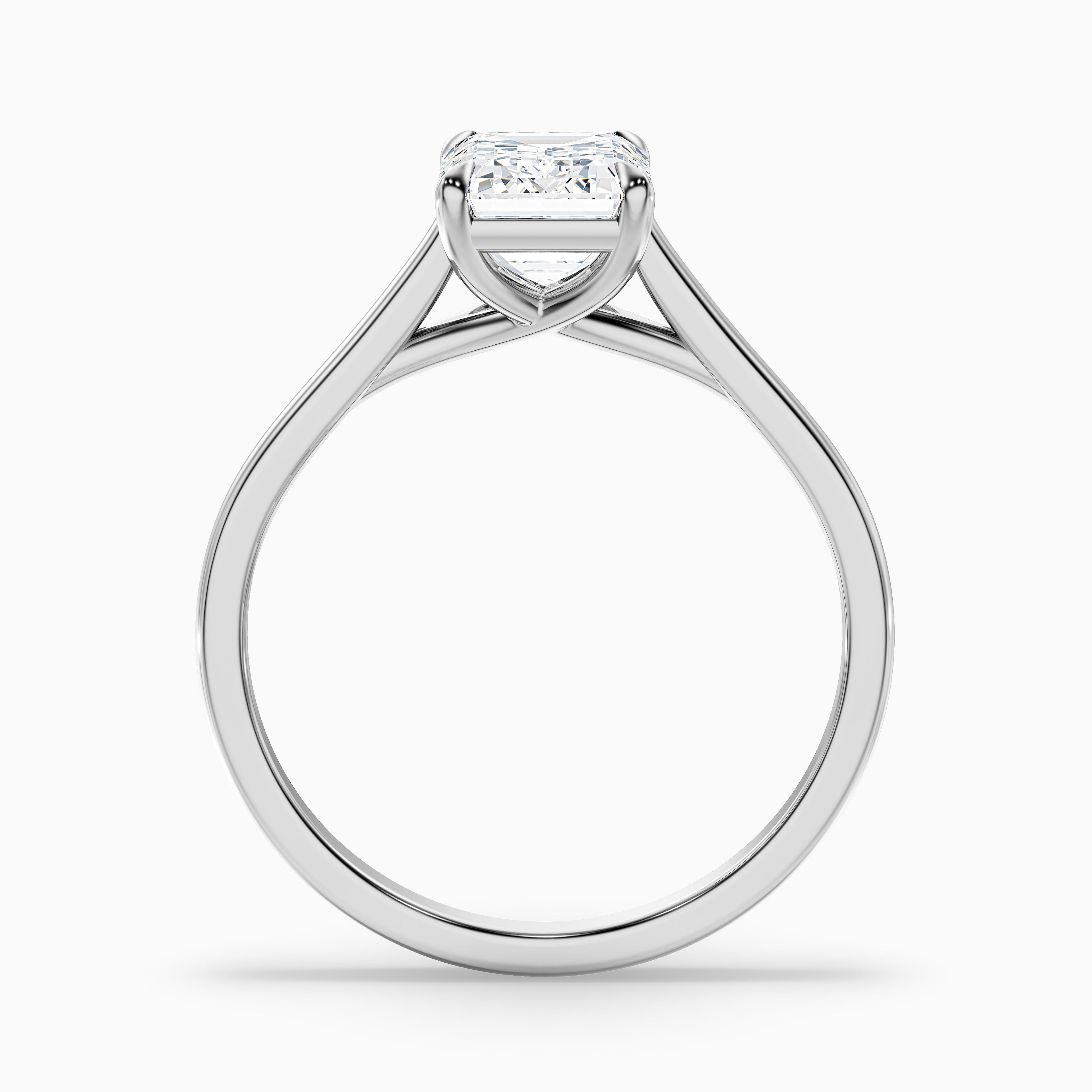 Ira 5 Carat Emerald Cut Solitaire Moissanite Engagement Ring in 14k Yellow Gold
