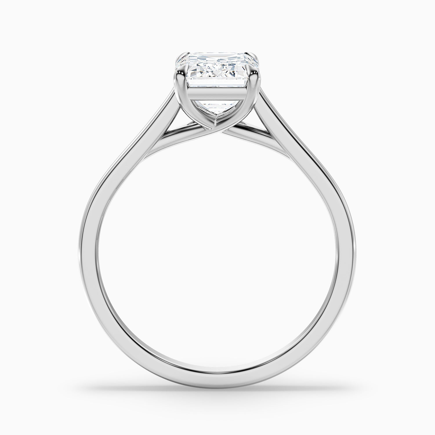 Hana 1.5 Carat Emerald Cut Solitaire Lab Grown Diamond Ring in 10k White Gold