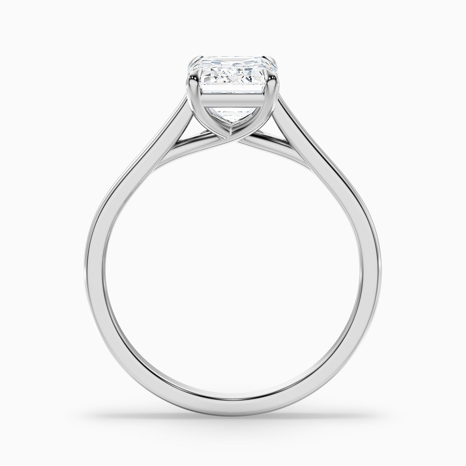 Hana 2.5 Carat Emerald Cut Solitaire Lab Grown Diamond Ring in 10k White Gold