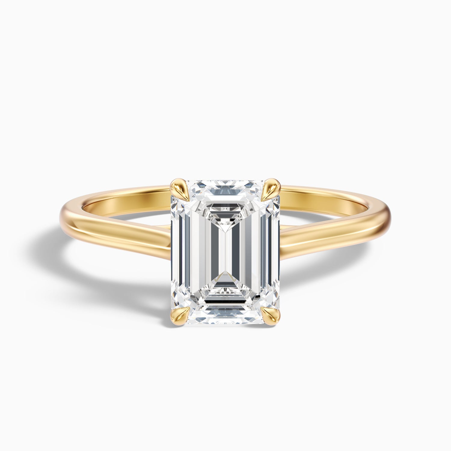 Hana 1.5 Carat Emerald Cut Solitaire Lab Grown Diamond Ring in 18k White Gold
