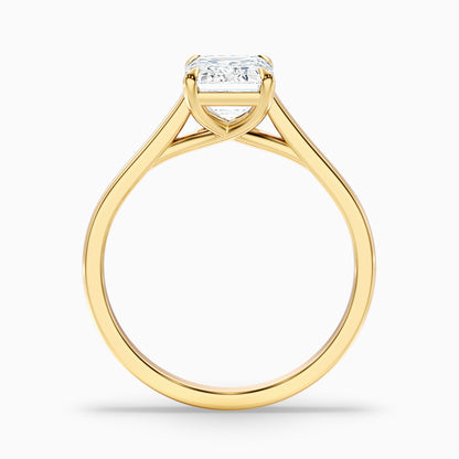 Hana 2 Carat Emerald Cut Solitaire Lab Grown Diamond Ring in 10k Rose Gold
