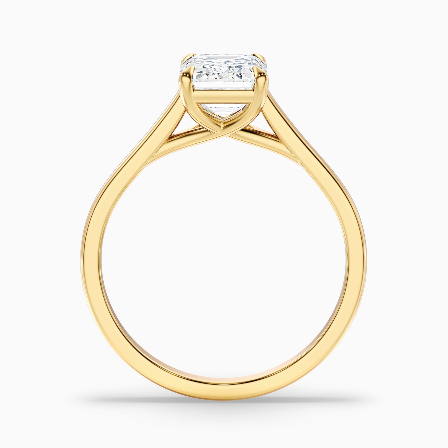 Hana 3.5 Carat Emerald Cut Solitaire Lab Grown Diamond Ring in Platinum
