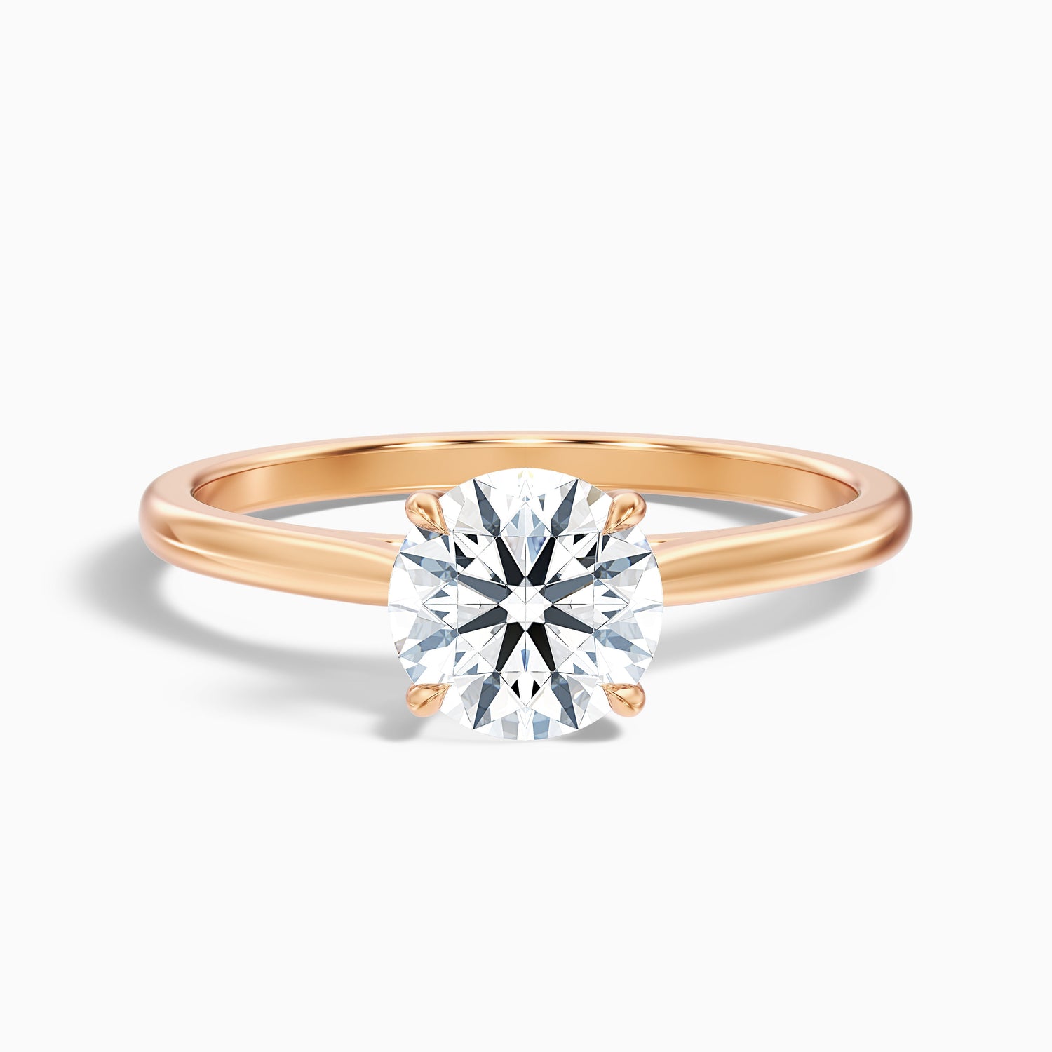 Iris 4.5 Carat Round Solitaire Lab Grown Diamond Ring in 18k Yellow Gold