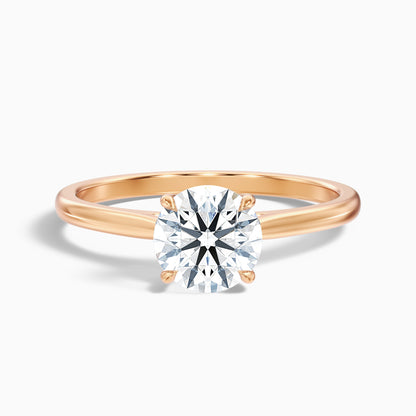 Iris 4.5 Carat Round Solitaire Lab Grown Diamond Ring in 14k White Gold