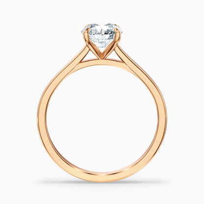 Iris 4.5 Carat Round Solitaire Lab Grown Diamond Ring in 10k Yellow Gold