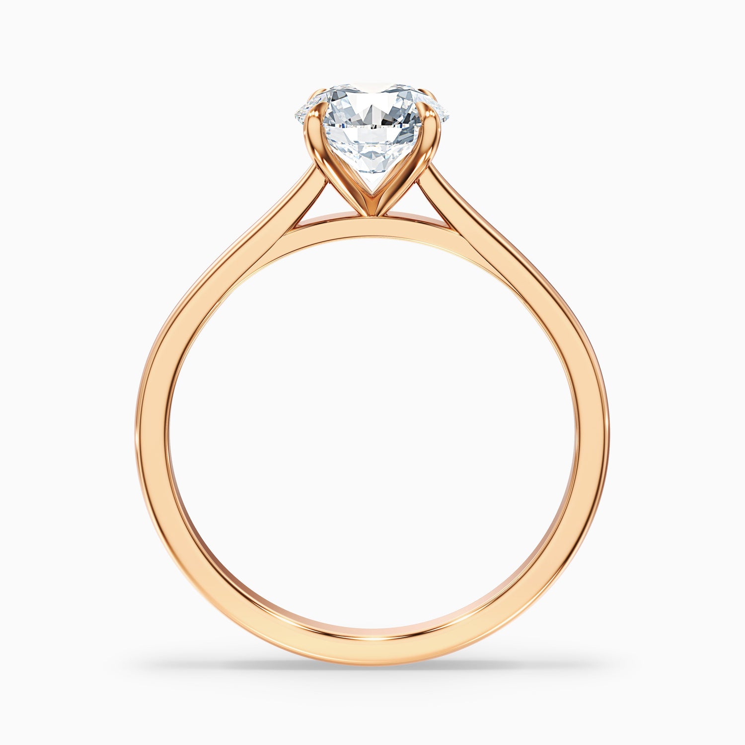 Iris 5 Carat Round Solitaire Lab Grown Diamond Ring in 18k Yellow Gold
