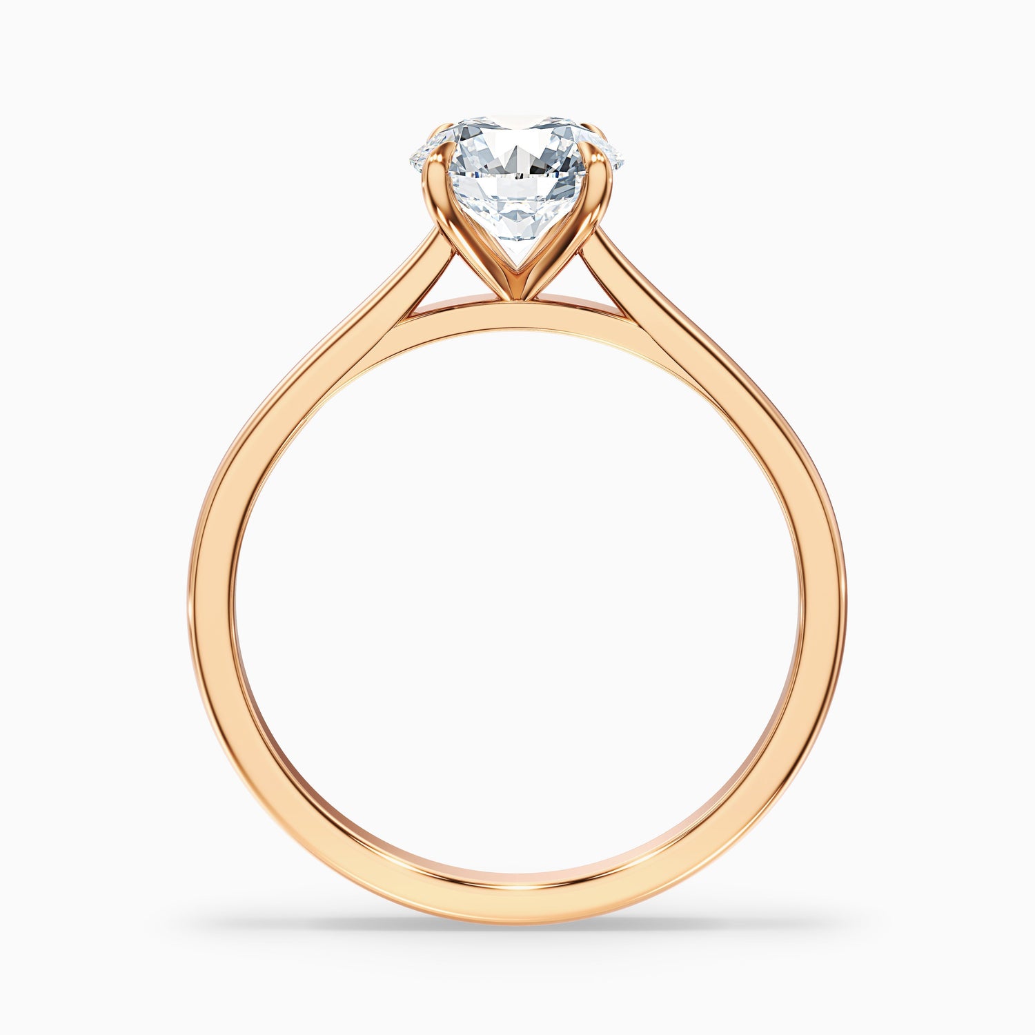 Iris 5 Carat Round Solitaire Lab Grown Diamond Ring in 10k White Gold