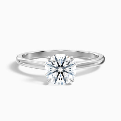 Iris 4 Carat Round Solitaire Lab Grown Diamond Ring in 14k Rose Gold