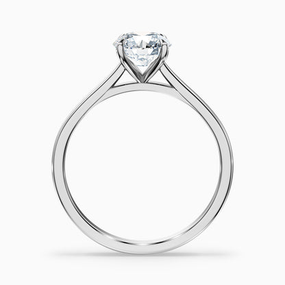 Iara 2 Carat Round Solitaire Moissanite Engagement Ring in 10k Rose Gold