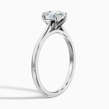 Iara 3.5 Carat Round Solitaire Moissanite Engagement Ring in 14k Yellow Gold
