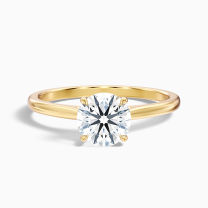 Iris 4.5 Carat Round Solitaire Lab Grown Diamond Ring in 10k Rose Gold