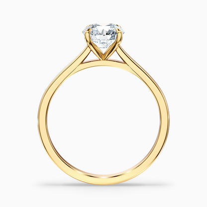Iris 4 Carat Round Solitaire Lab Grown Diamond Ring in 925 Sterling Silver