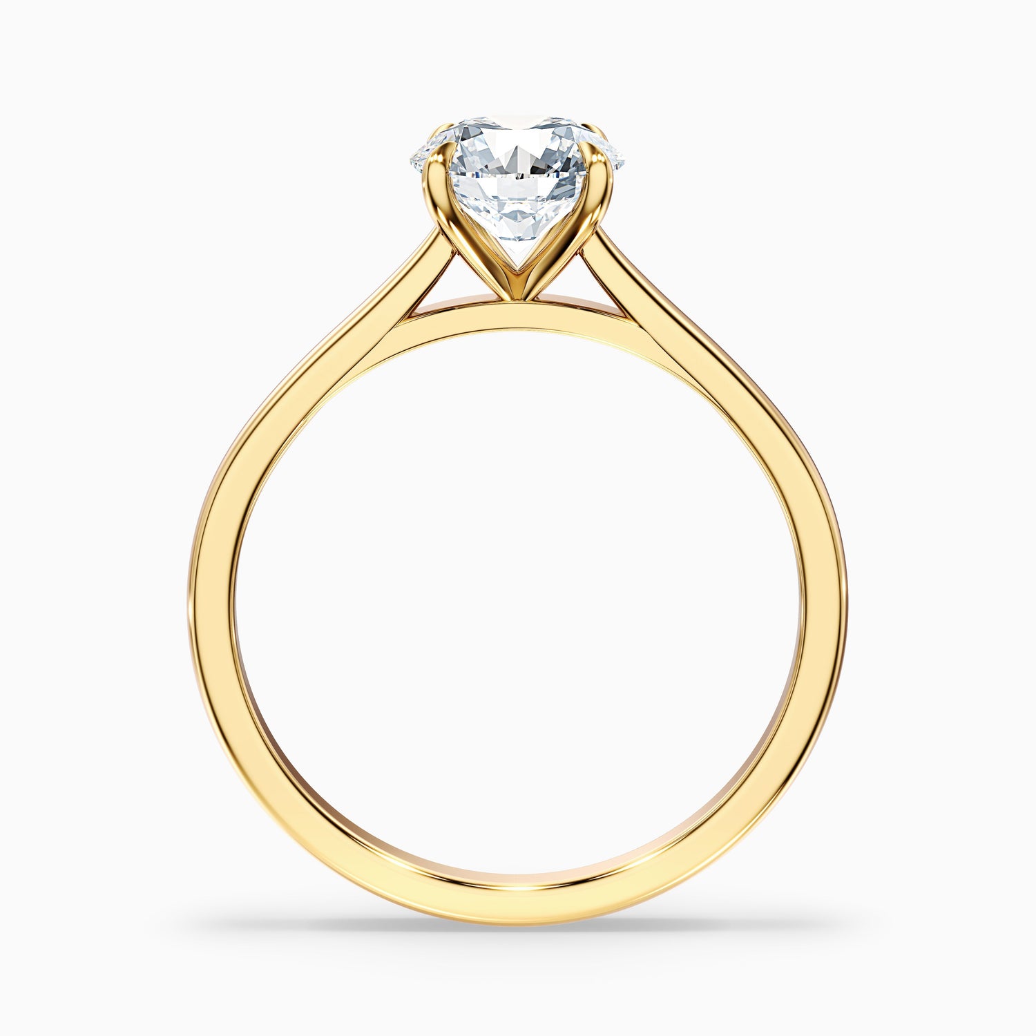 Iara 1.5 Carat Round Solitaire Moissanite Engagement Ring in Platinum