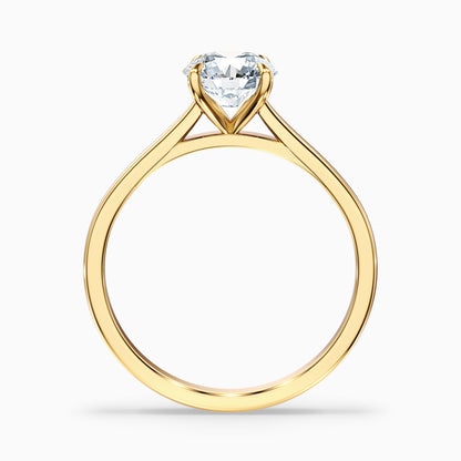 Iris 3.5 Carat Round Solitaire Lab Grown Diamond Ring in 10k White Gold
