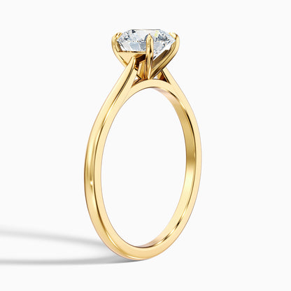 Iris 3 Carat Round Solitaire Lab Grown Diamond Ring in 10k White Gold