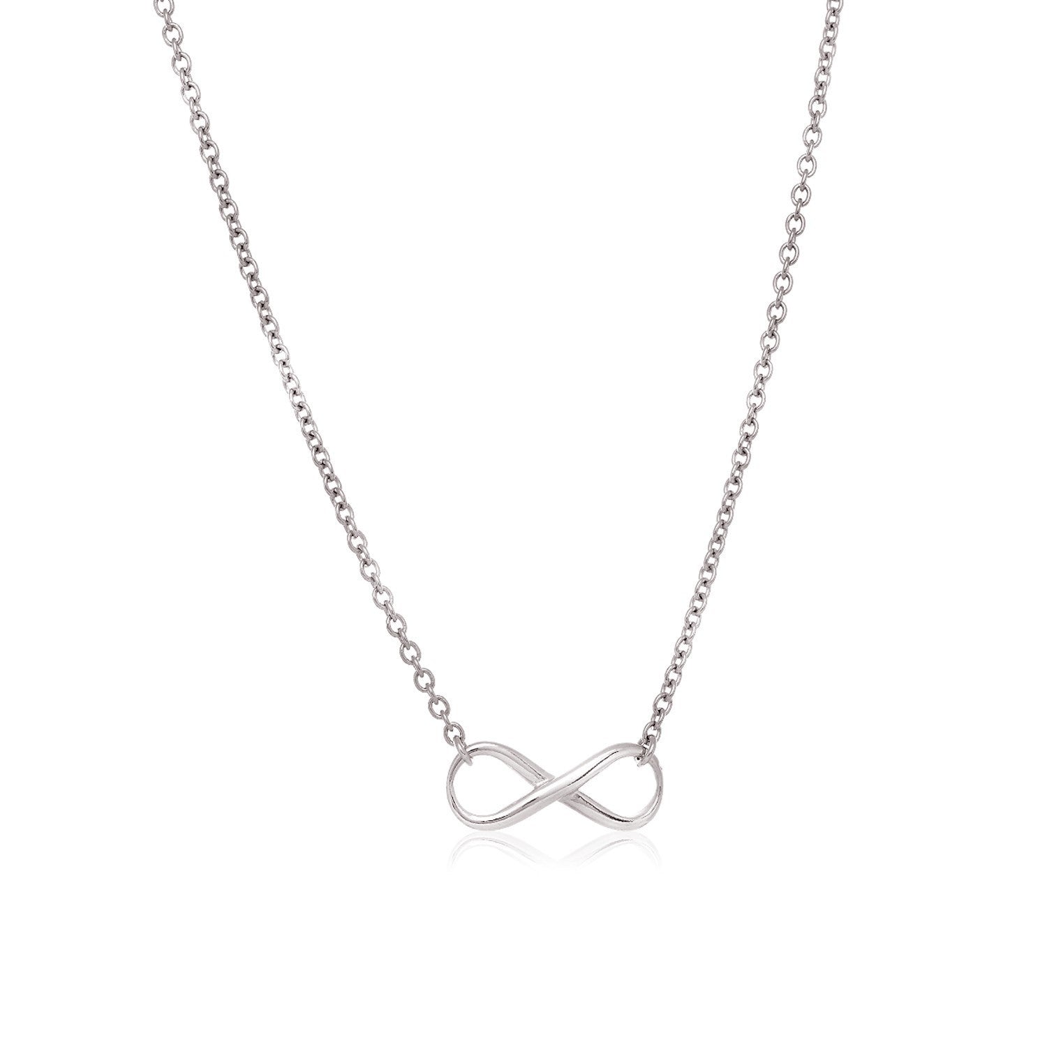 Sterling Silver Infinity Symbol Necklace by Bids.com