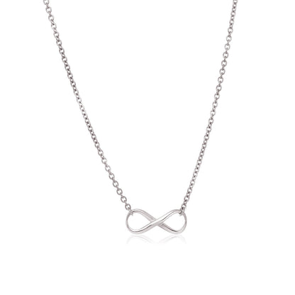 Sterling Silver Infinity Symbol Necklace by Bids.com